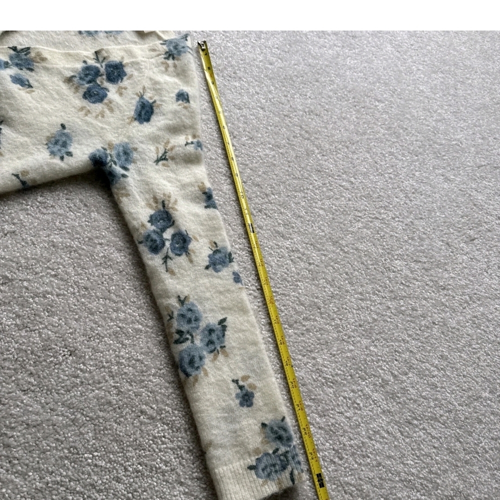 Sezane Floral Cardigan in Cream and Blue - Picture 6 of 7